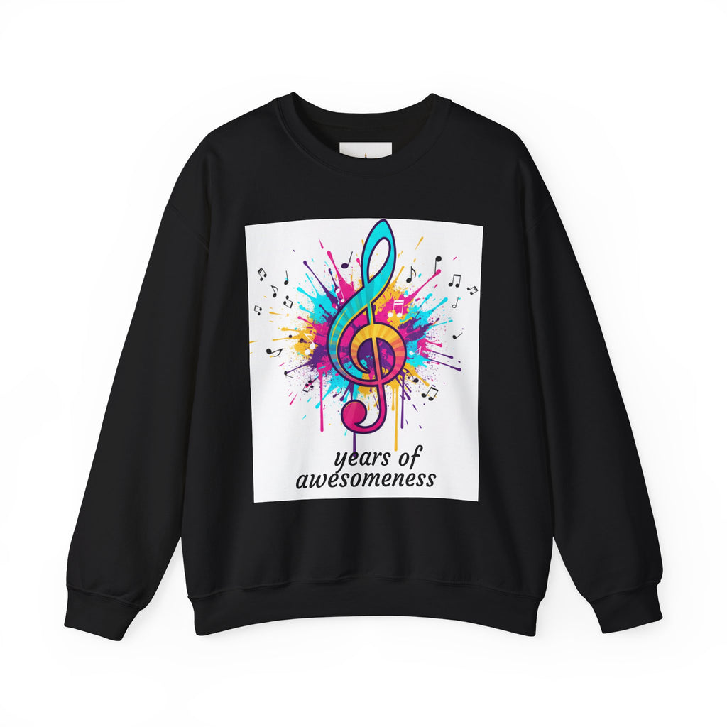 Graphic Sweatshirt — "Authentique Since Born of Not Giving a Damn" Colorful Back Print