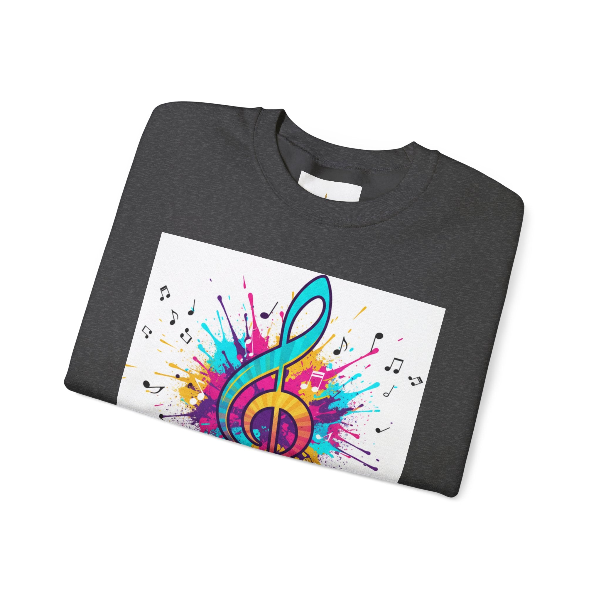 Graphic Sweatshirt — "Authentique Since Born of Not Giving a Damn" Colorful Back Print