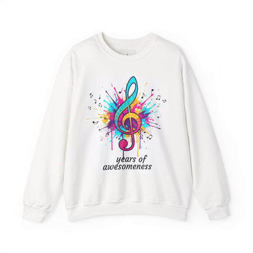 Graphic Sweatshirt — "Authentique Since Born of Not Giving a Damn" Colorful Back Print