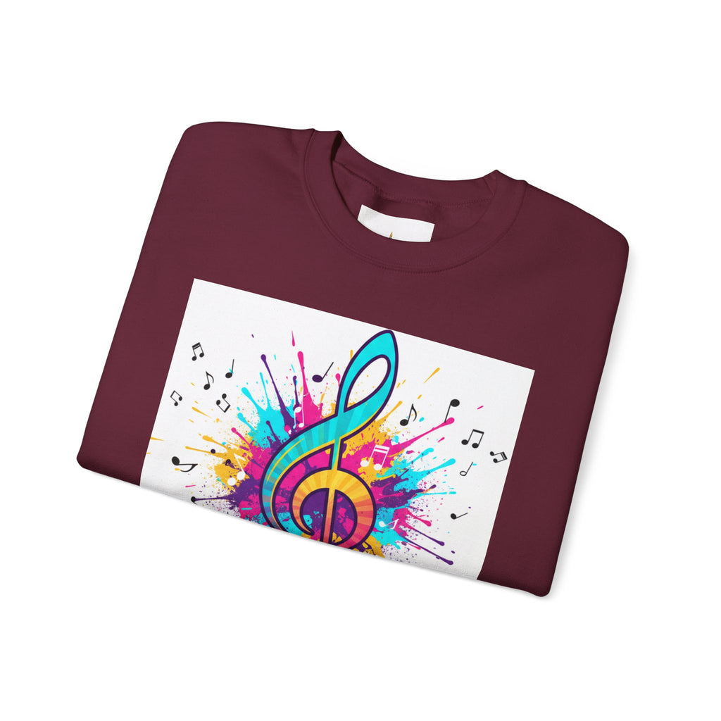 Graphic Sweatshirt — "Authentique Since Born of Not Giving a Damn" Colorful Back Print
