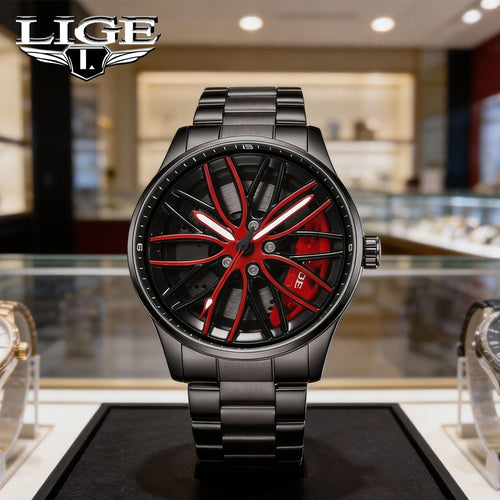 LIGE Fashion Trend Men's Watch tainless Steel Wristwatches Reloj de hombre Waterproof Luminous Sports Watch Montre pour hommes