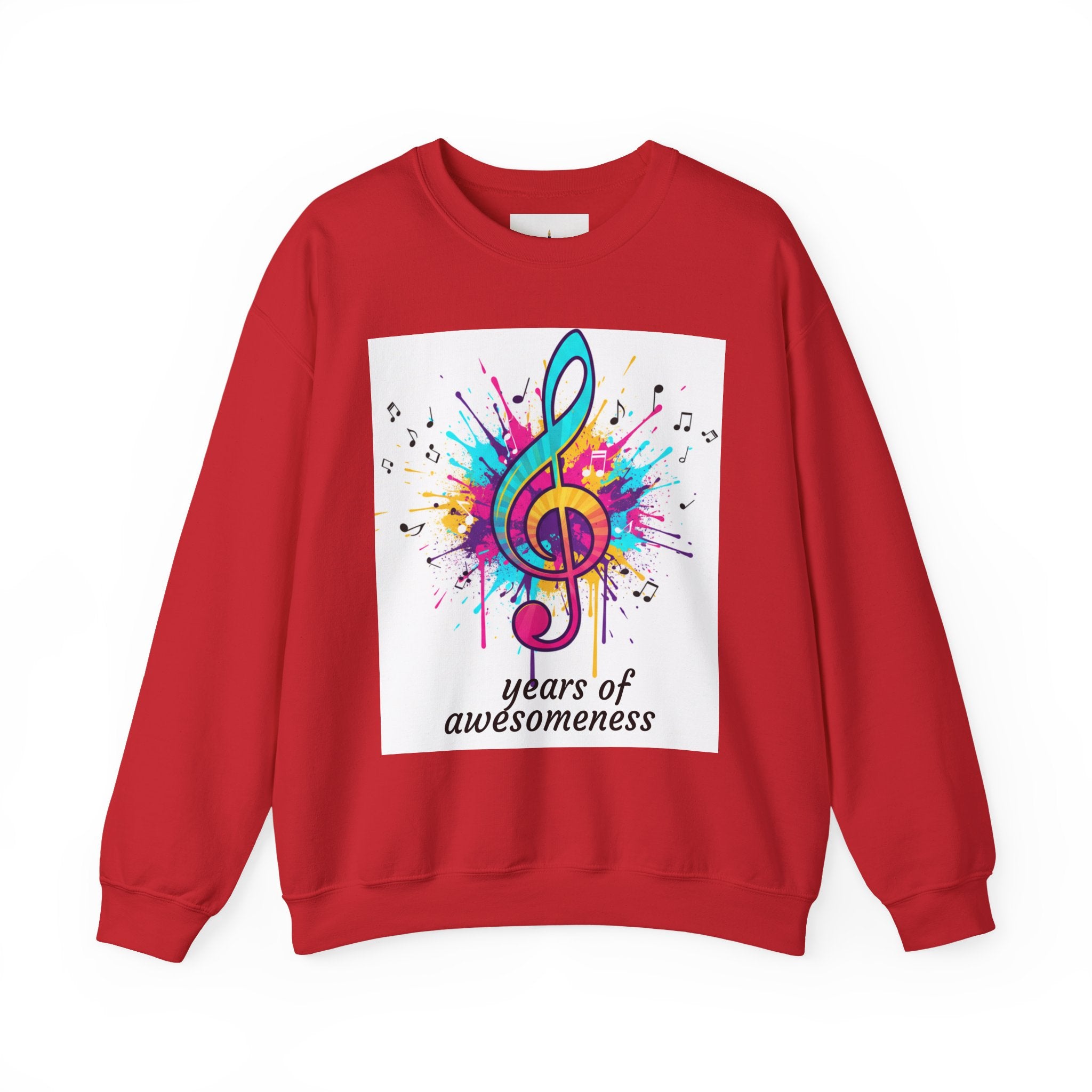Graphic Sweatshirt — "Authentique Since Born of Not Giving a Damn" Colorful Back Print