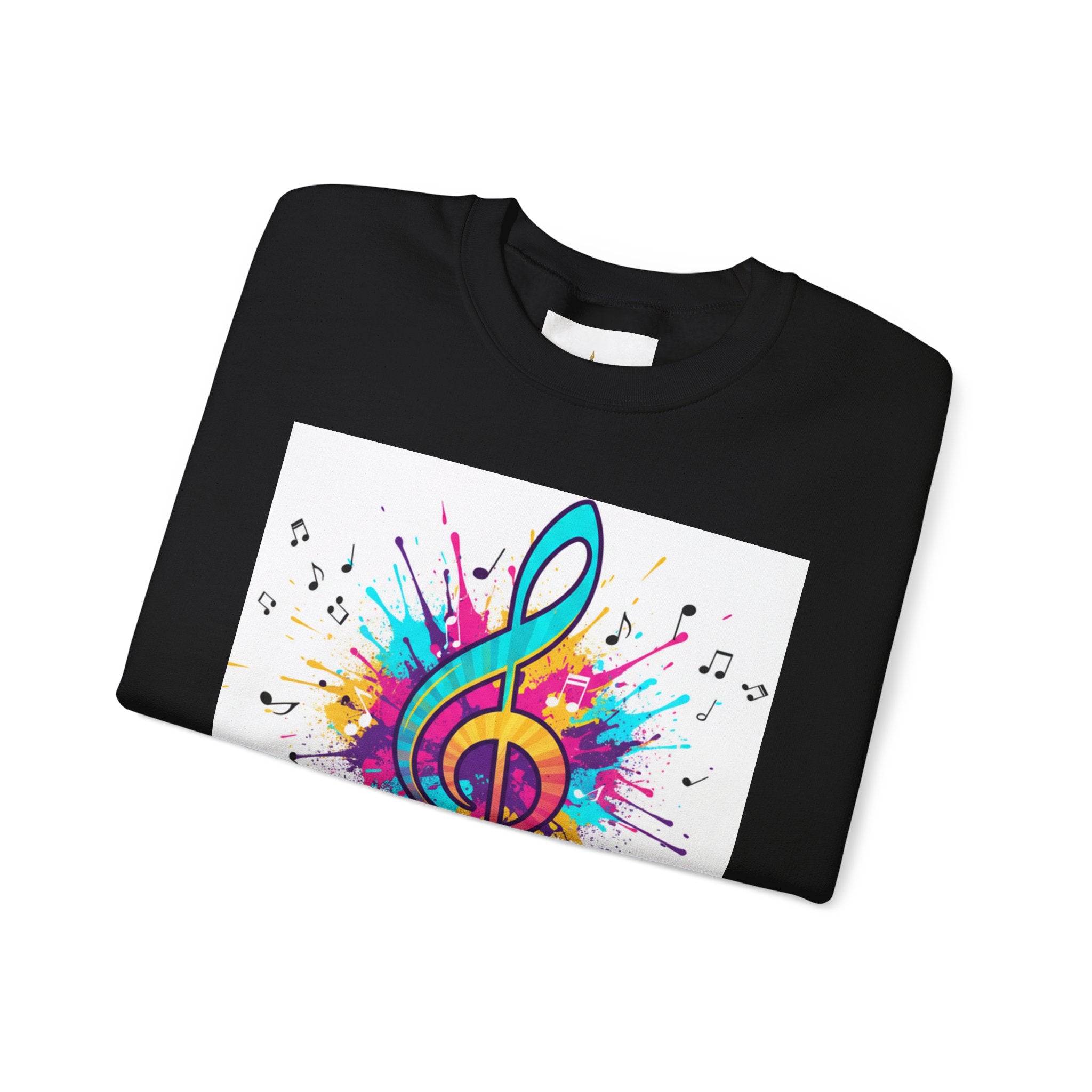 Graphic Sweatshirt — "Authentique Since Born of Not Giving a Damn" Colorful Back Print