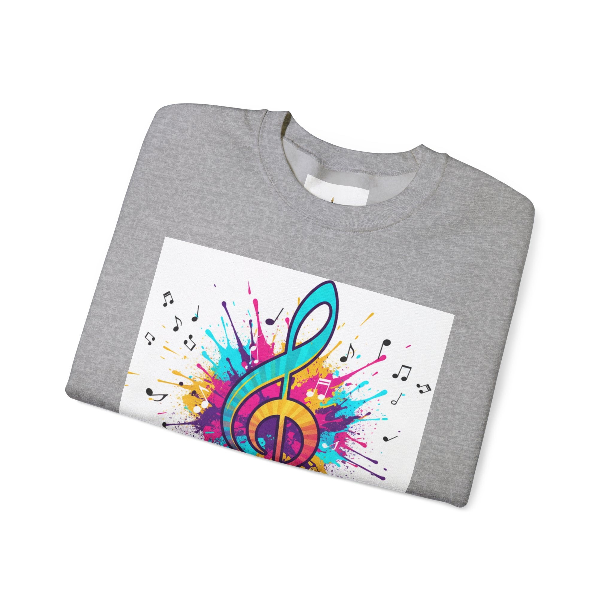 Graphic Sweatshirt — "Authentique Since Born of Not Giving a Damn" Colorful Back Print