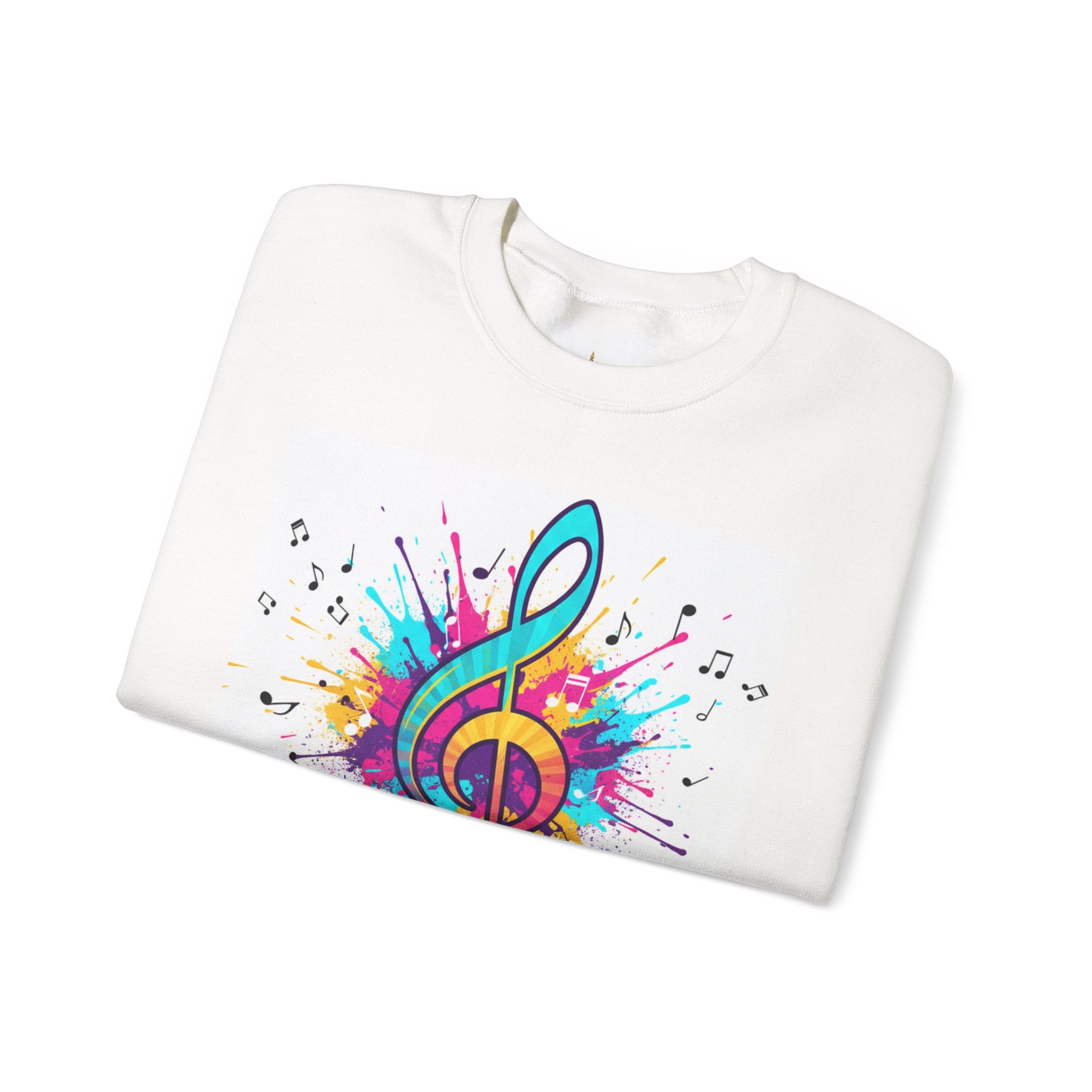 Graphic Sweatshirt — "Authentique Since Born of Not Giving a Damn" Colorful Back Print