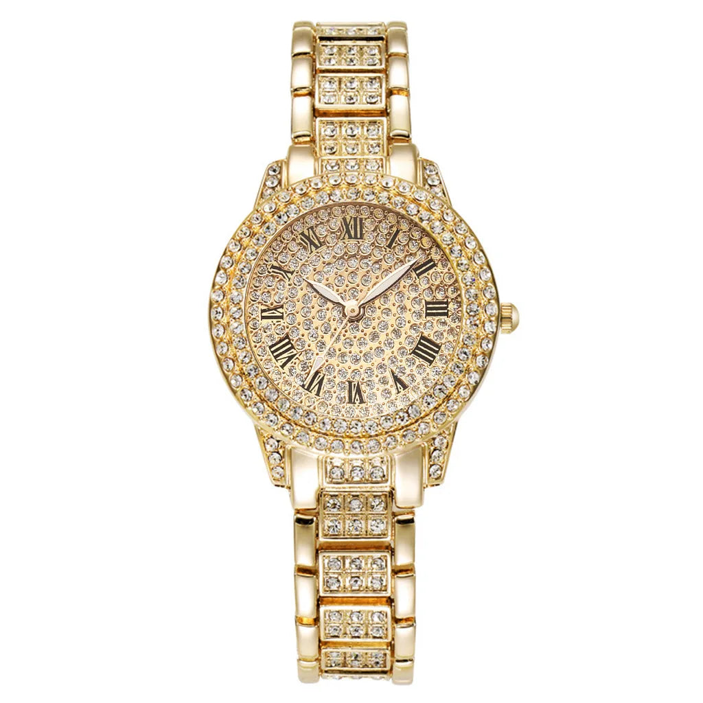 Casual Ladies Quartz Wrist Watch Bracelet Set 6PCS Set Women Watch Clock Roman Dial Luxury Brand Design Women Montre Femme Reloj